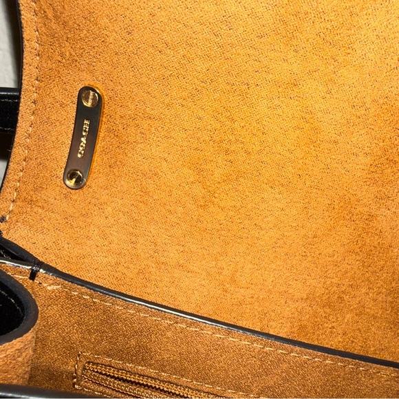 Coach Black Croc-Embossed Crossbody Bag - Picture 8 of 14